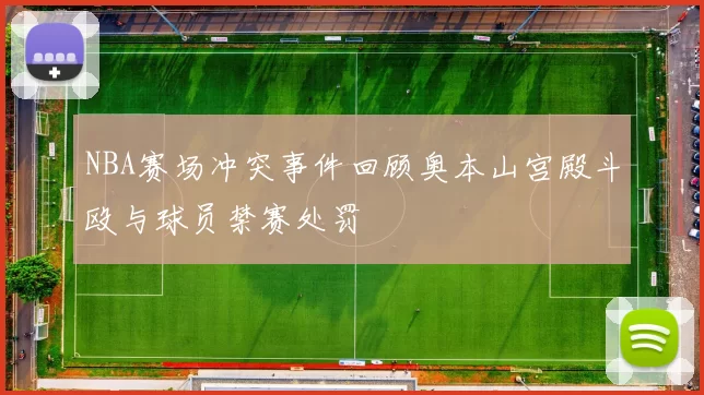 NBA赛场冲突事件回顾奥本山宫殿斗殴与球员禁赛处罚